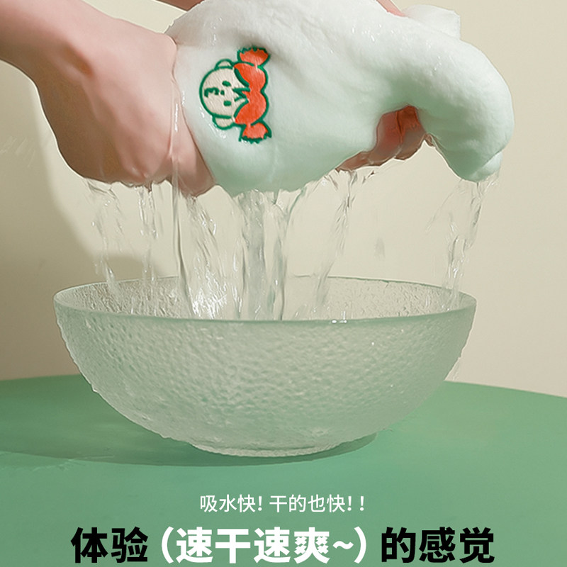 刺绣擦手巾儿童卡通洗漱挂式小毛巾超强吸水卫生间厨房柔软方巾,家庭/个人清洁工具,厨房擦手巾,淘宝优惠券,粉丝福利购,淘宝优惠卷