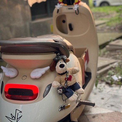 九号Q85C电动车装饰小配件翅膀后视镜掌门狗摆件电瓶车手机支架