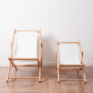 实木躺椅小号折叠椅子儿童躺椅摄影道具阳台午休椅民宿户外沙滩椅