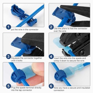 Stripping Tap 360Pcs Self Wire Connectors Quick Splice Ele