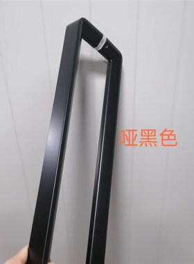 86M0b玻璃门拉手不锈钢加厚地弹门把手黑色玫瑰金钛金有无框门拉