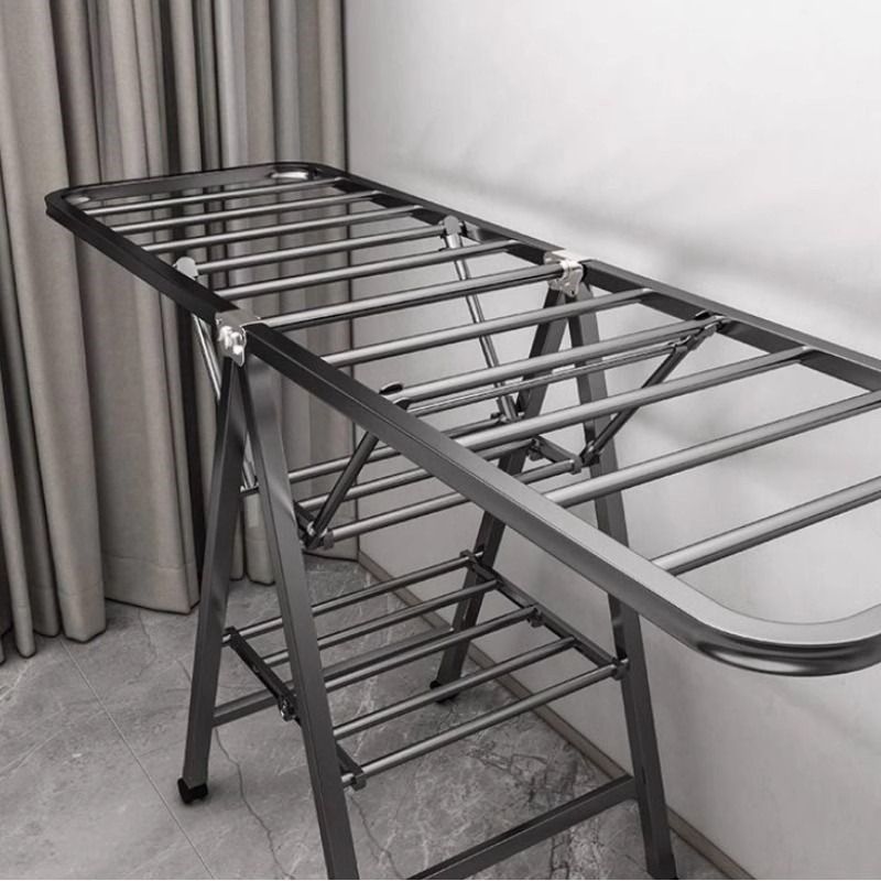 折叠晾衣架阳台落地家用卧室内晒衣架多功能凉晒挂衣杆晒被子神器,收纳整理,衣帽架,淘宝优惠券,粉丝福利购,淘宝优惠卷