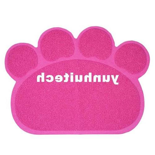 推荐Colorful Paw Shape Pet Dog Puppy Cat Feeding Mat Pad Cut