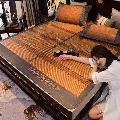 新款2023新款夏季凉席碳化竹席可折叠凉席家用双面藤席子学生宿舍,床上用品,竹席,淘宝优惠券,粉丝福利购,淘宝优惠卷