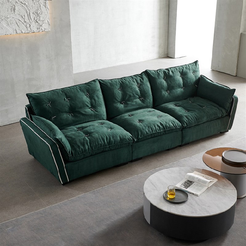 索伦托懒人沙发磨砂布羽绒超软客厅布艺沙发意大利单人旋转沙发