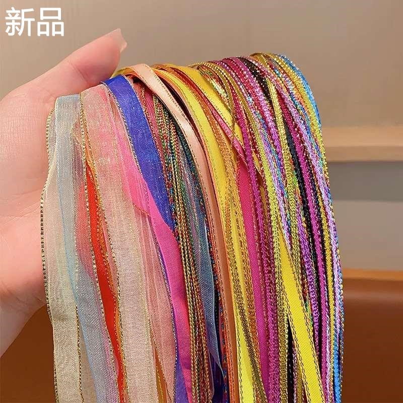编发彩绳脏脏辫头绳脏辫发绳神彩器丝带儿童O色七彩彩带小女孩新