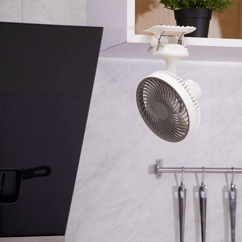 威拉斯可充电小风扇学生定时办公室桌面婴儿车风扇自动摇头台夹扇