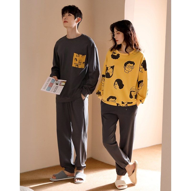 情侣睡衣春秋款长袖韩版可爱秋季可外穿出门休闲家居服男套装,女士内衣/男士内衣/家居服,睡衣/家居服套装,淘宝优惠券,粉丝福利购,淘宝优惠卷