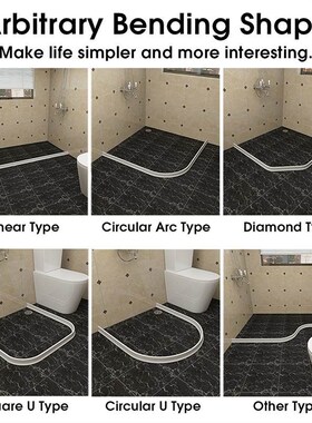 Self adhesive Shower Barrier Bathroom Kitchen Water Stopper