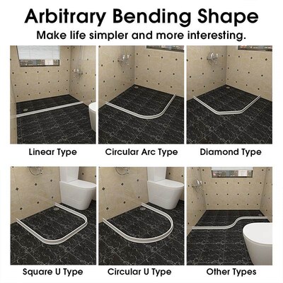 Self adhesive Shower Barrier Bathroom Kitchen Water Stopper