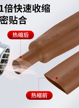 橙色灰色热缩管绝缘套管电工电线电缆保护套管1mm 25mm 铁路专用