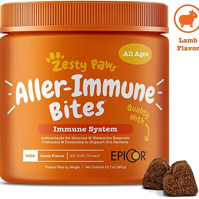 Zesty Paws Allergy Immune Supplement for Dogs - with Omega 3