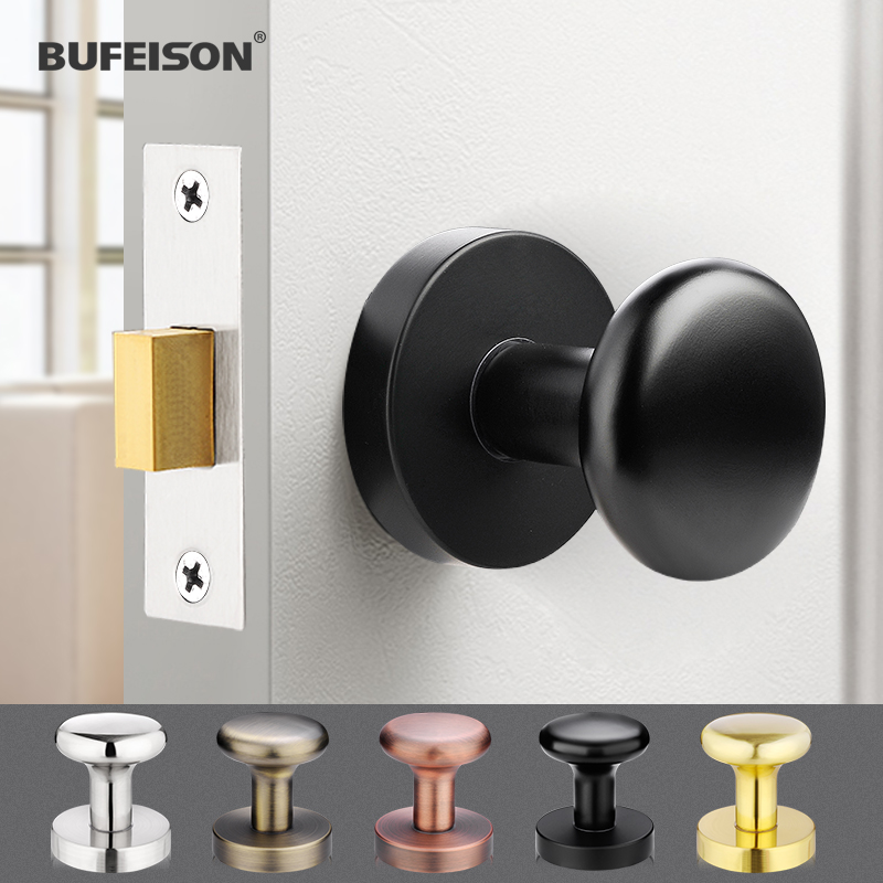 隐形门锁c单面锁暗锁室内卧室背景墙门隐藏式把手欧式美式圆形拉