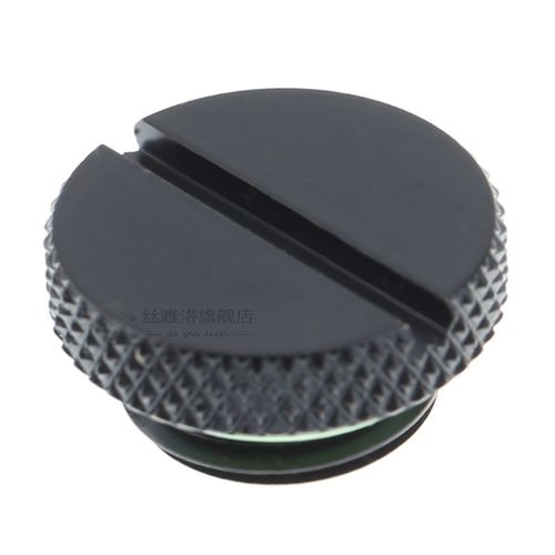 Black G1/4 Thread Low Profile Plug for PC Water Cooling Radi
