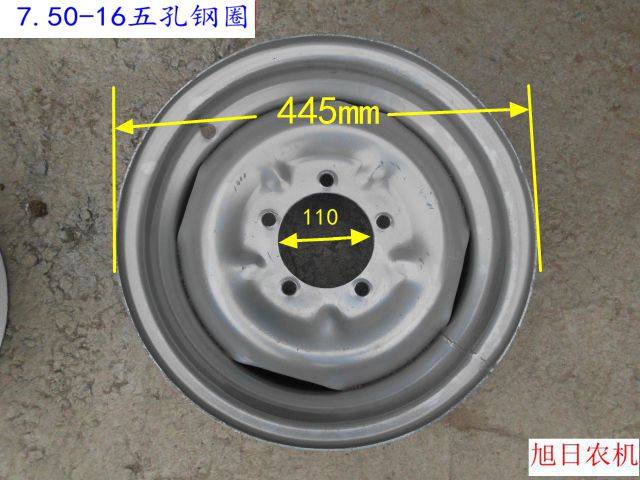 工厂销农用小四i轮拖拉机后轮钢圈 人字胎轮毂 五孔 六孔改装用车