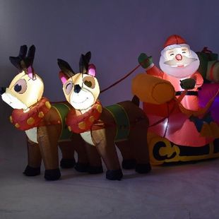 Reindeer Santa Inflatable 极速1.8M Sleigh Christmas Outdoor