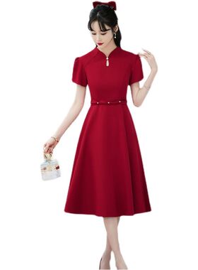 胖mm大码孕妇敬酒服新娘高腰遮肚子平时可穿订婚礼服回门宴连衣裙
