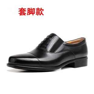 三接头皮鞋士官皮鞋正装皮鞋男士秋季假系带皮鞋男三尖头皮鞋男鞋