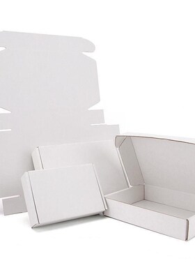 飞机盒 白板f纸白色3层瓦楞纸包装邮政服装通用快递纸小纸箱飞机