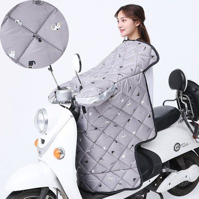 .小型电动车挡风被冬季侧翼加宽可爱防雨小型自行车防风罩保暖防