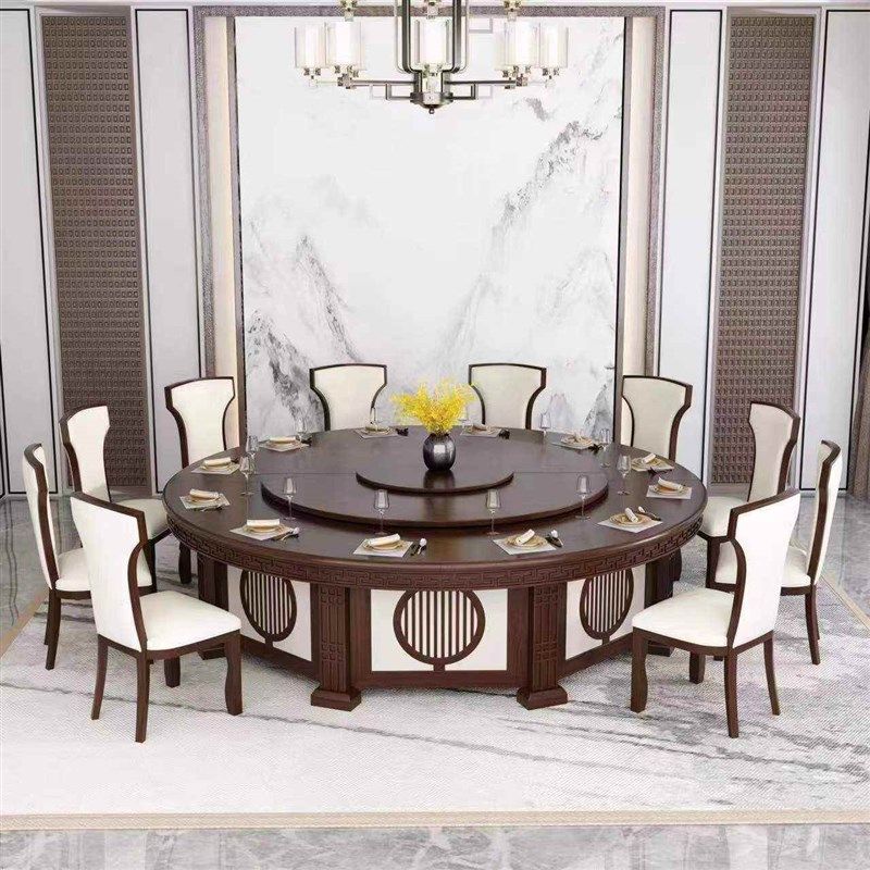 【折扣店】酒店大圆桌新中式电动餐桌饭店包厢中式旋转火锅桌仿岩,住宅家具,大理石餐桌,淘宝优惠券,粉丝福利购,淘宝优惠卷