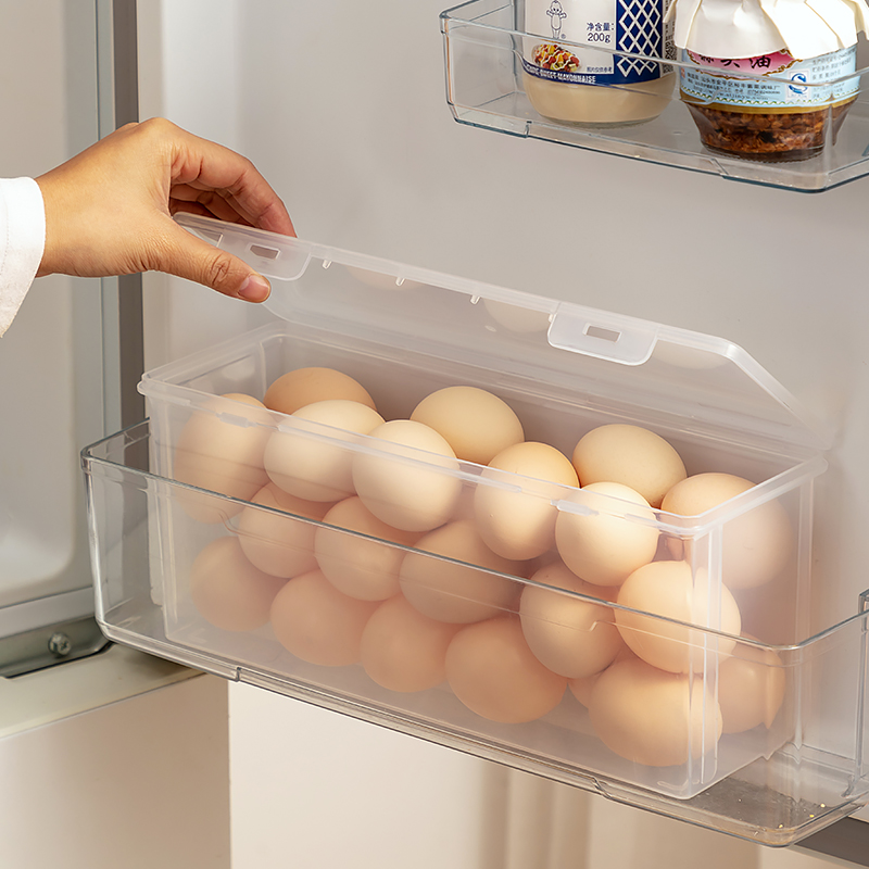 鸡蛋盒收纳盒冰箱用侧门收纳神器放鸡蛋的盒子翻转鸡蛋格蛋架托盘