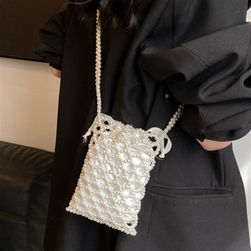 拍照好看的包包2024新款潮洋气百搭迷你夏天斜挎包珍珠链条手机包,箱包皮具/热销女包/男包,小方包,淘宝优惠券,粉丝福利购,淘宝优惠卷