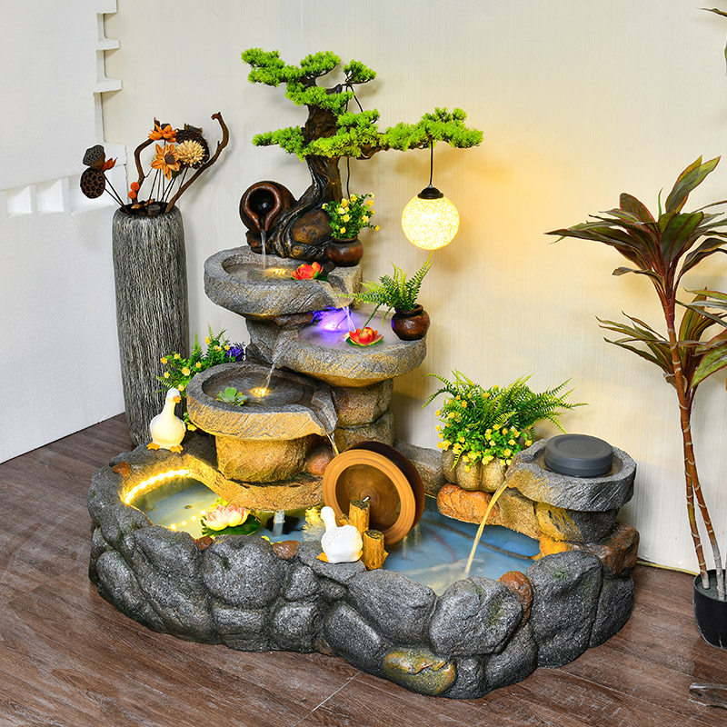假山流水餐厅入户花园阳台户外庭院造景观循环养鱼池喷泉田园摆件,家居饰品,户外/庭院摆件,淘宝优惠券,粉丝福利购,淘宝优惠卷
