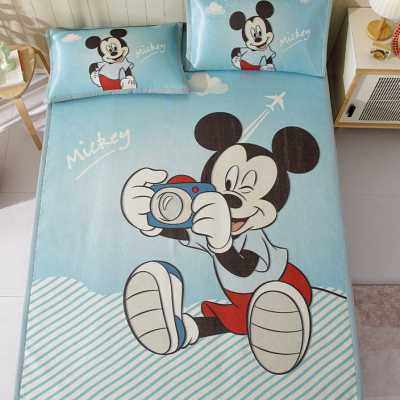 冰丝凉席三件套1.5米夏季折叠卡通1.8男孩H空调凉席0.9儿童床凉席,床上用品,冰丝席,淘宝优惠券,粉丝福利购,淘宝优惠卷