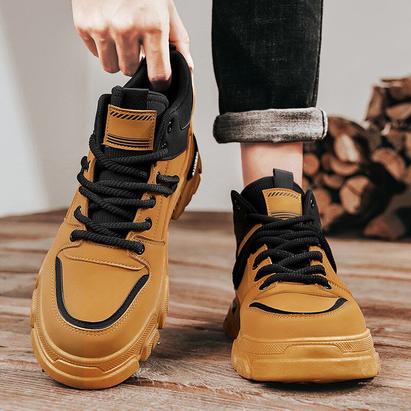 劳保男鞋秋季防滑耐磨久站不累脚工装马丁靴男士户外运动高帮工作