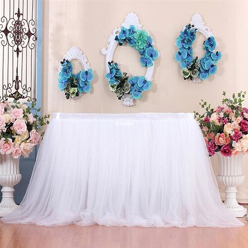 Table Skirt Cover 39Inch Birthday Wedding Festive Party Deco