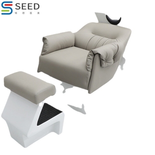 网红理发店洗头床发廊专用玻璃钢美发店陶瓷盆按摩半躺冲水床潮款