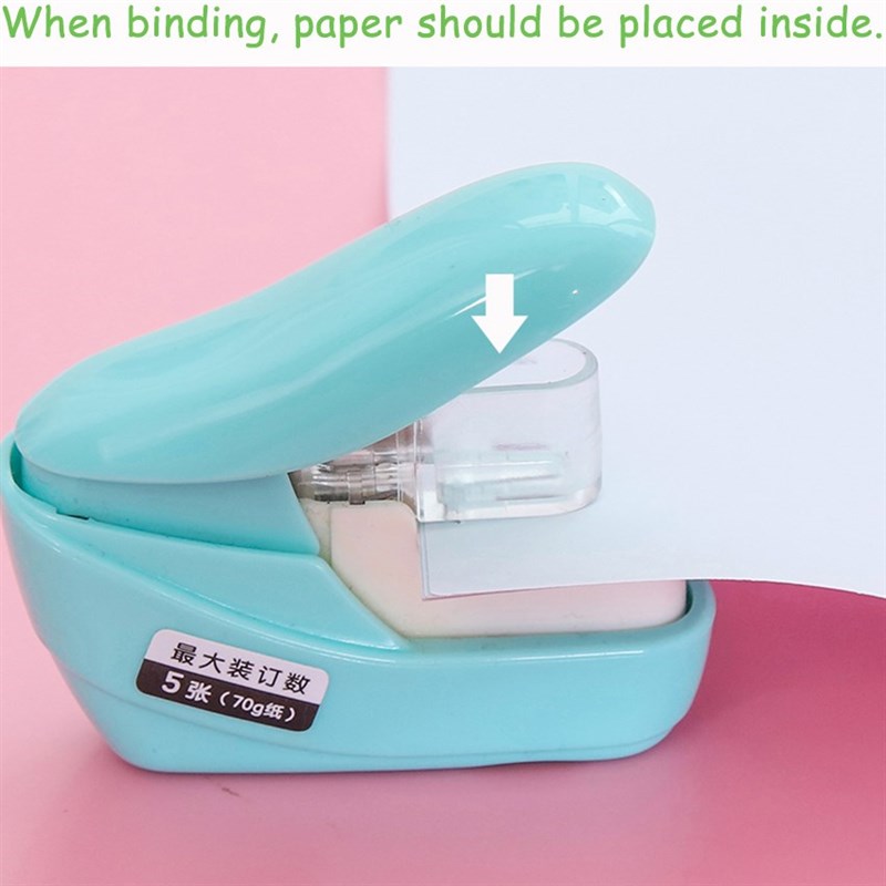 Students Stationery Nail Free Stapler Stapleless Safe Staple