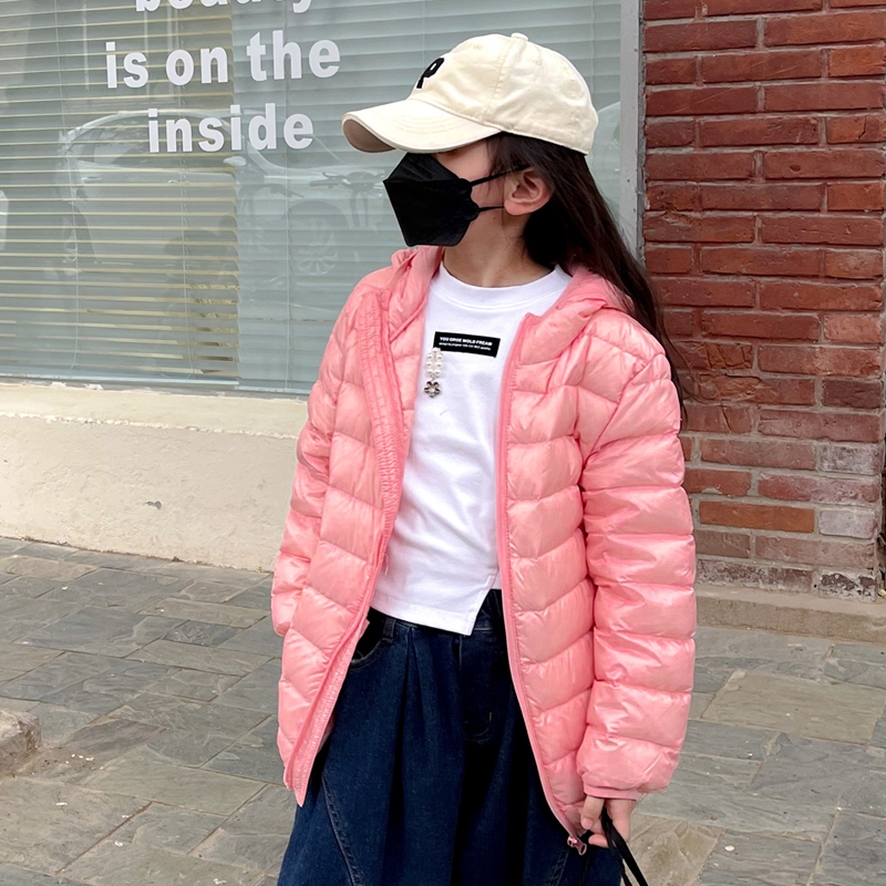 儿童羽绒服90绒轻薄款男童女童宝宝春秋外套亲子装V小童大童冬装