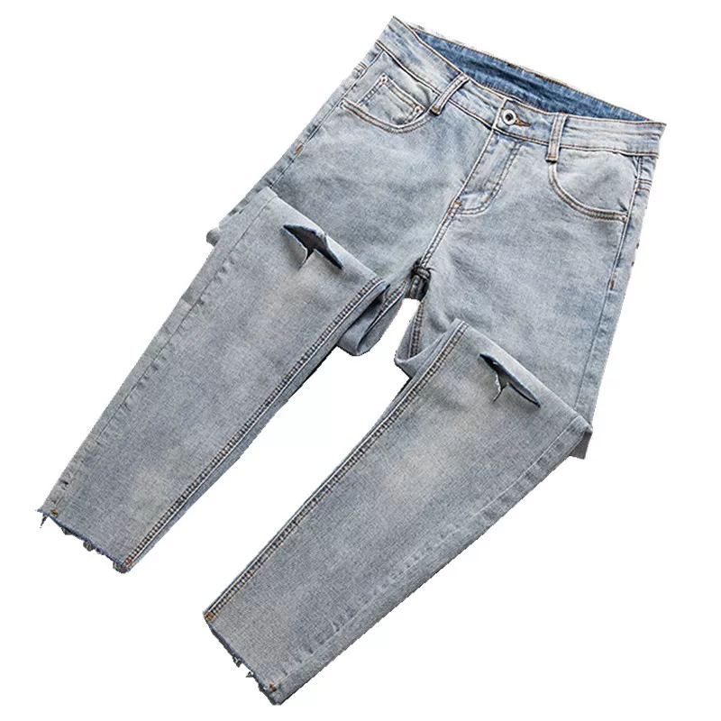 Summer trend elastic jeans, trousers