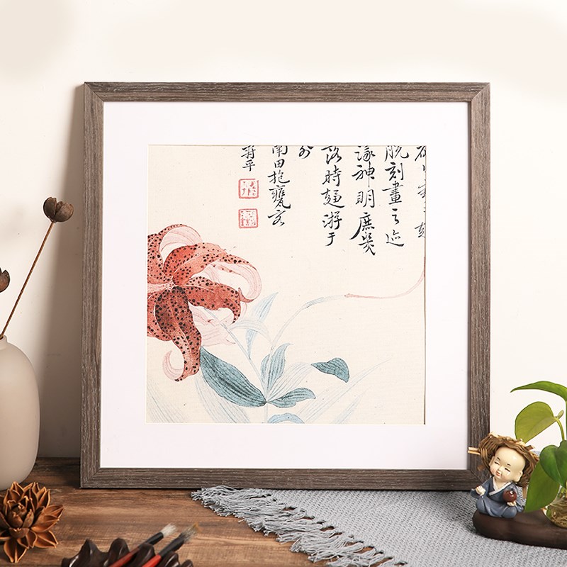 M3NO正方形相框l挂墙画框装裱国画书法框架38钻石画十字绣边框自