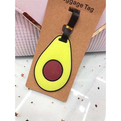 新品Creative Avocado Luggage Tag Cartoon Silicone Boarding P