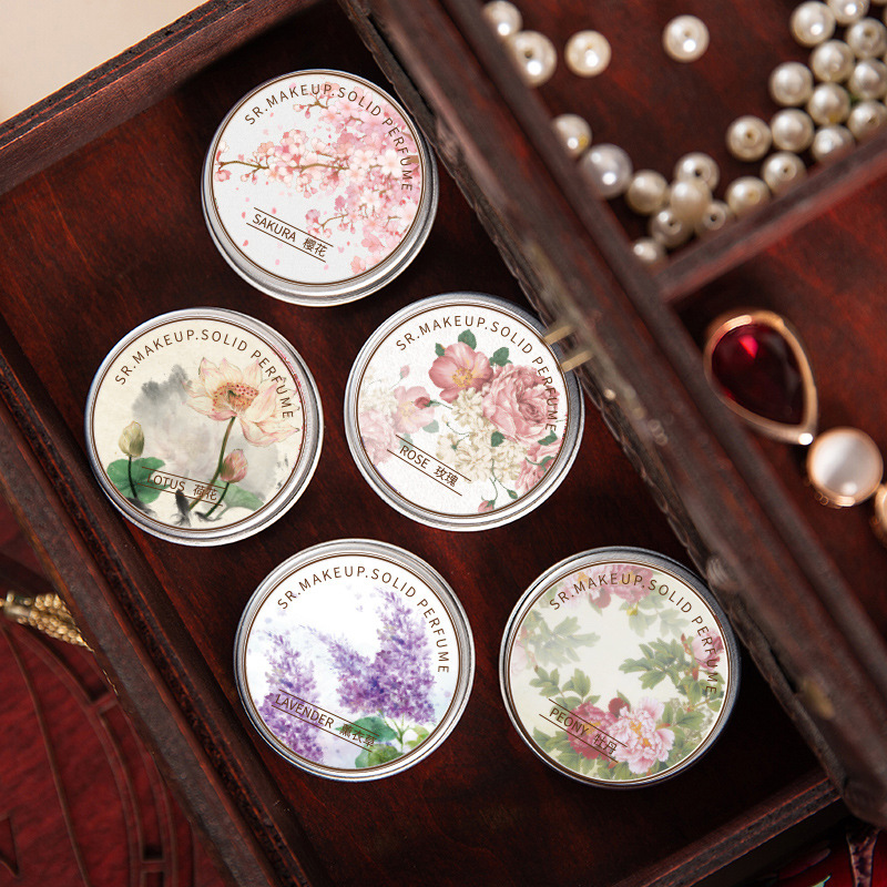 推荐Women Solid Perfume Portable Solid Balm Long-lasting Fra 彩妆/香水/美妆工具 化妆/美容工具 原图主图