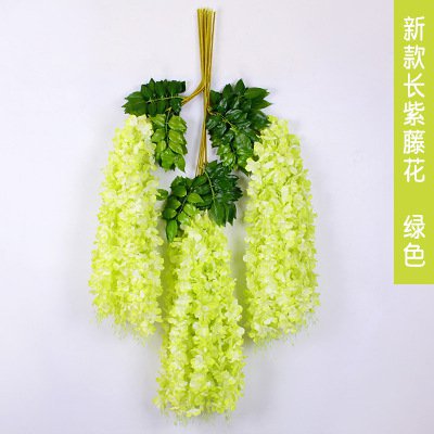 小众高货高档仿真紫藤花婚礼拱门室内吊顶装饰豆花店面永生花藤条