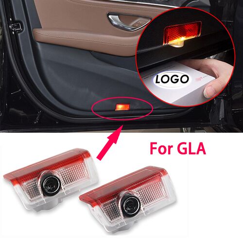 2X Led car door light  Mercedes Benz GLA 260 45 amg 250 220