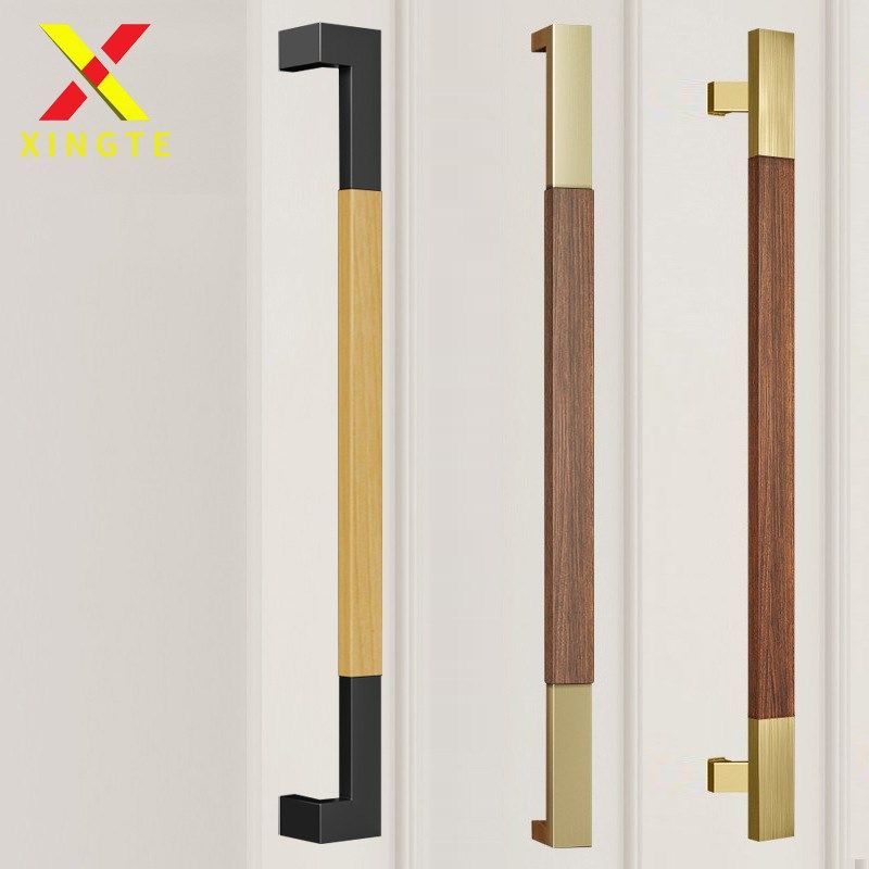 MNX2中式大门把q手玻璃门拉手胡桃木实木门拉手有框门不锈钢把