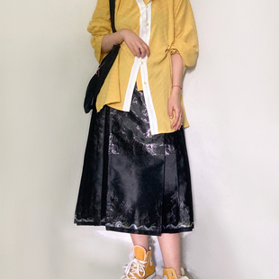 【鹿鹤同春】惜文中长款复原二创织金纱明制汉服马面裙春夏秋日常