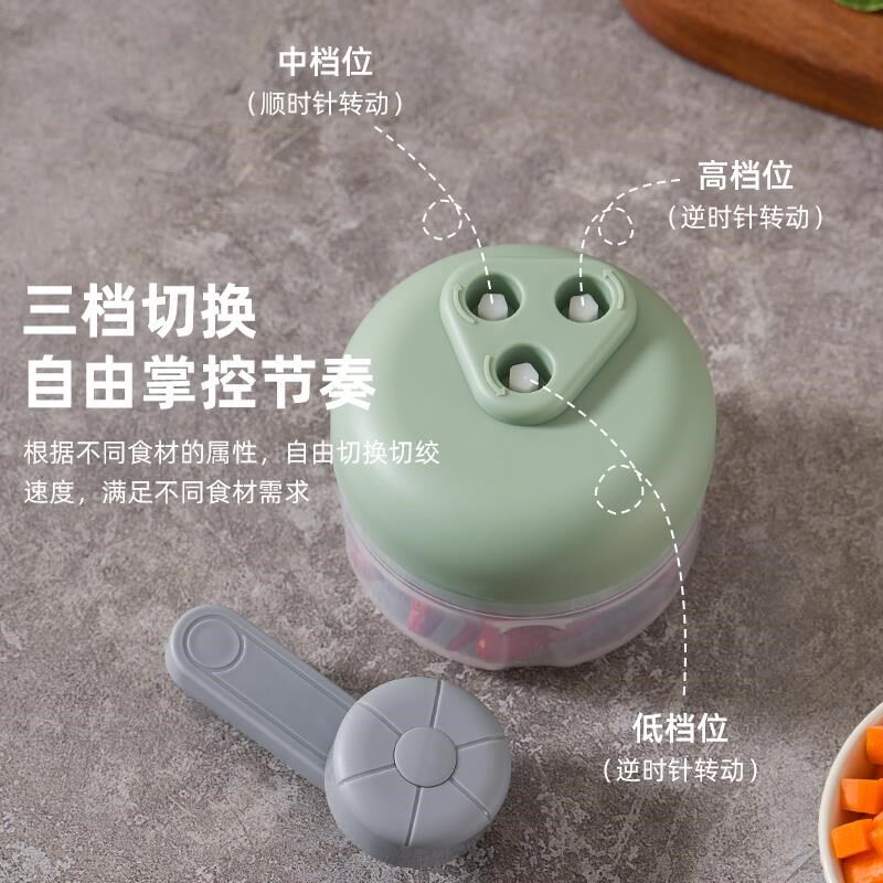 手摇蒜泥机三档变速打蒜器拉蒜机家用蒜泥器料理机手拉切蒜器新品