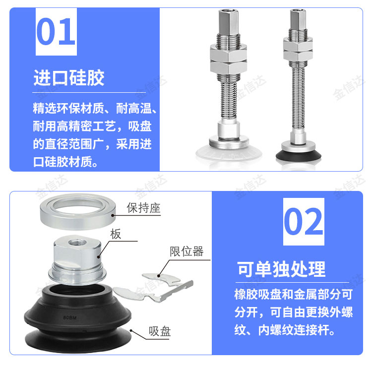 SMC机械手重载真空吸盘ZP3E-T40/50/63/80/100/125BMNJB10/30/50