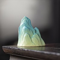 假山擺件新中式禪意擺設(shè)r桌面魚缸造景文創(chuàng)裝飾品只此青綠千里江