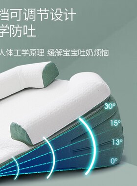 婴儿防吐奶斜坡枕垫呛溢奶坡度可调节新生儿宝宝躺靠喂奶安抚神器