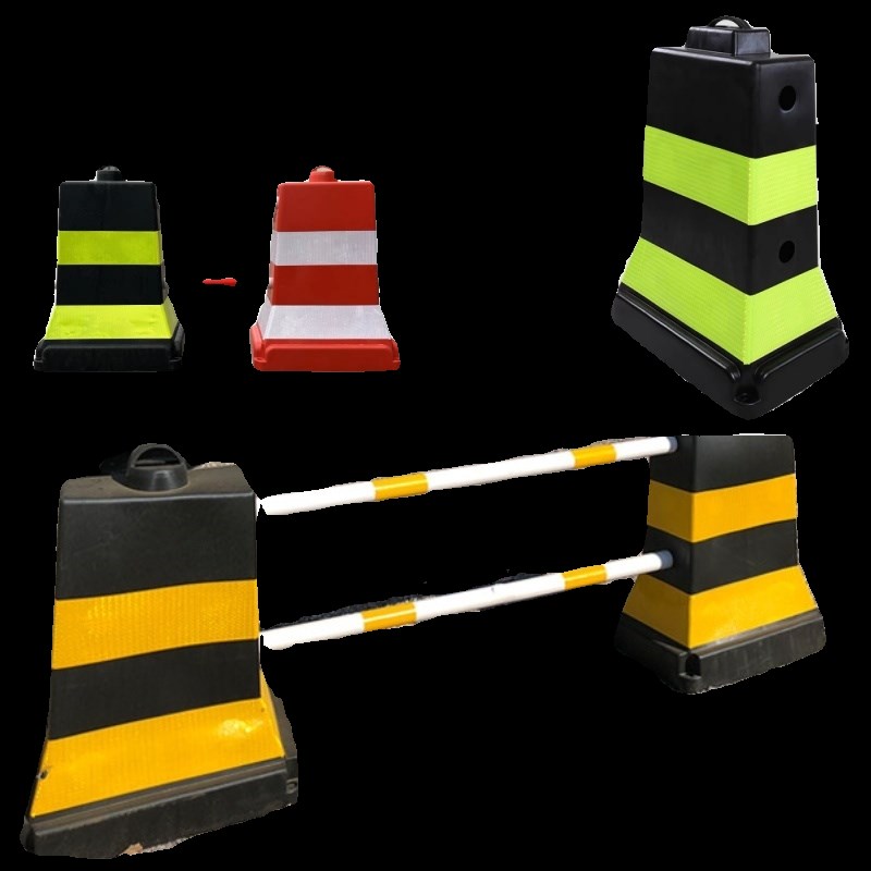 雪糕桶堆叠式水马隔离墩防撞反光警示方墩道路安全防护路锥分道体