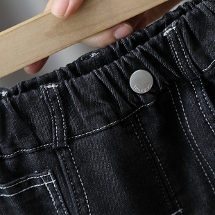 男童加绒裤子加厚牛仔n裤2023新款秋冬装儿童冬季一体绒休闲保暖