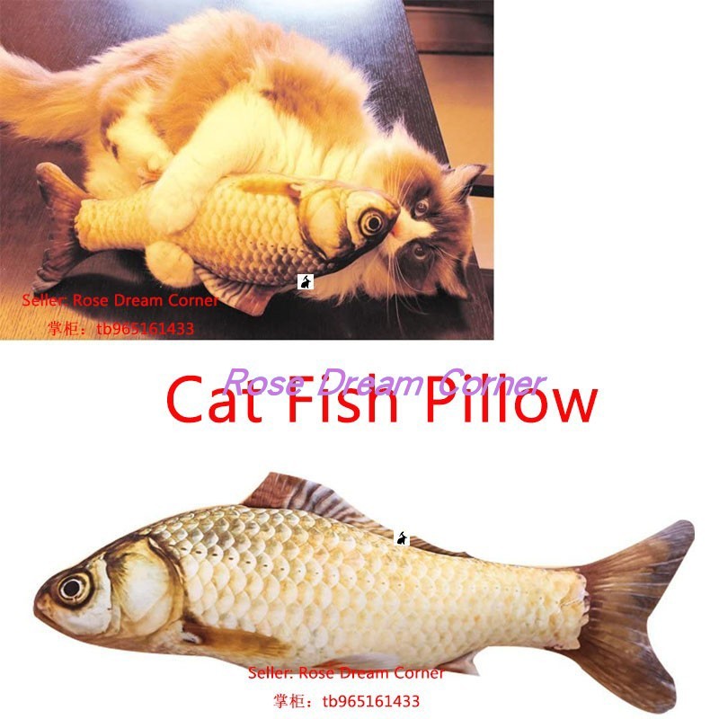 速发Fish Cat Toy Catnip Toys Cats Pillow Kitten Biting Chew 宠物/宠物食品及用品 逗猫棒 原图主图