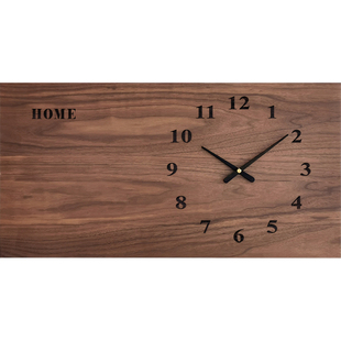 长方形 胡桃木 电表箱装饰画横版加长遮挡箱长版遮电箱的挂钟定制